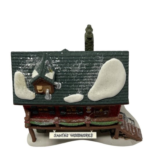 Department 56 North Pole Village - "Santa's Woodworks"  - Vintage - Picture 8 of 14